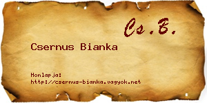 Csernus Bianka névjegykártya